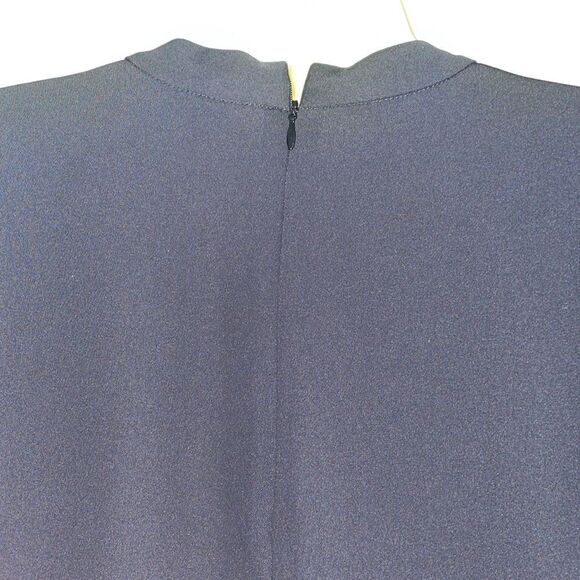 Chico’s black polyester blouse with bell sleeves & half moon cutout at neck - Picture 8 of 10